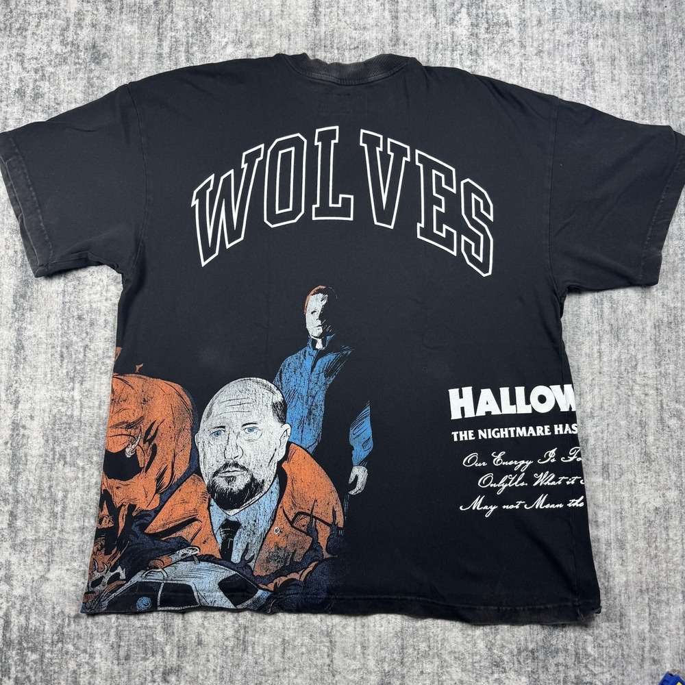 Darc Sport Halloween II Wolves Michael Myers Graphic Men's T-Shirt Black Sz XL